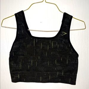 COPY - Gymshark sports bra size small black/lime